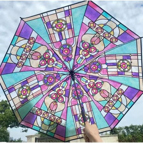 Mnm Box Deals | Stained Glass Plastic Umbrella Stained Glass Plastic Umbrella - Image 5