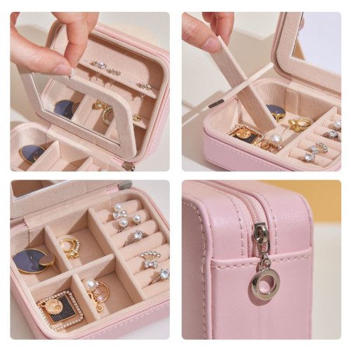 Mnm Box Deals | Pu Zipper Jewelry Case Pu Zipper Jewelry Case - Image 4