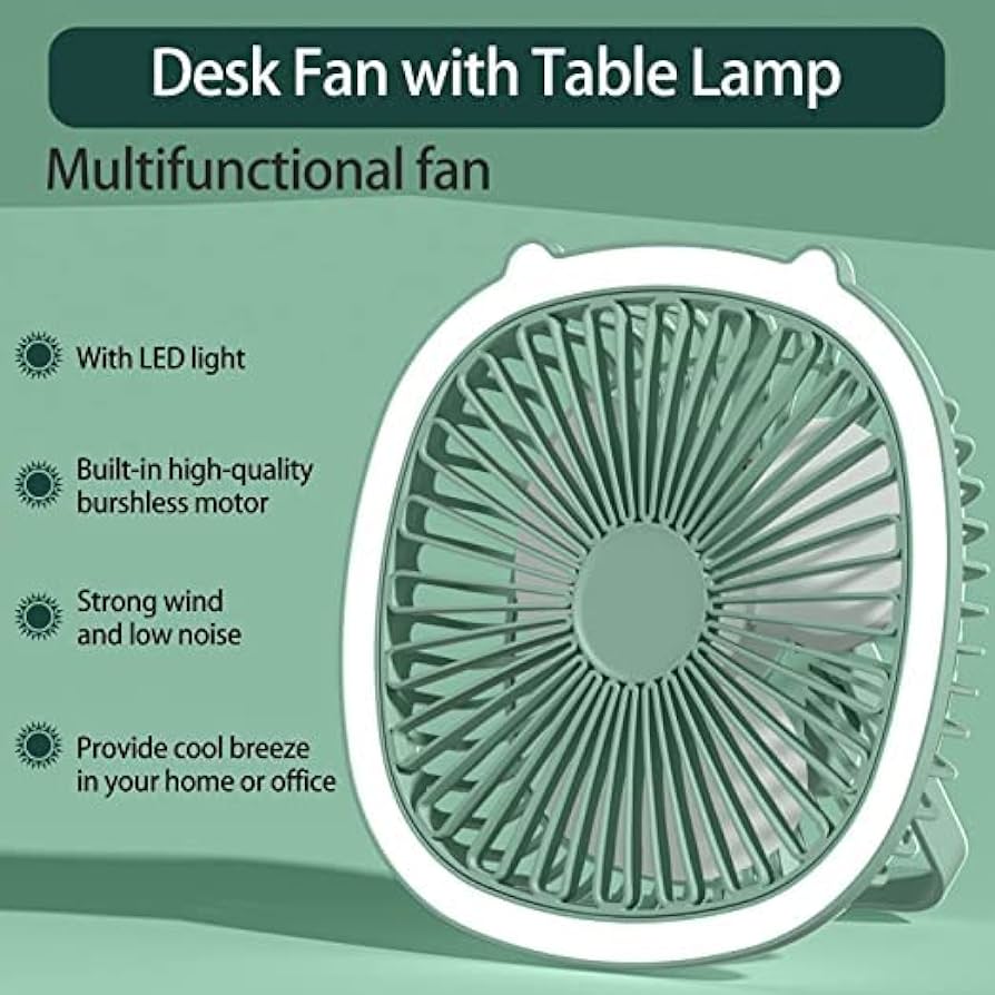 Mnm Box Deals | Portable Table Lamp And Desktop Fan Portable Table Lamp And Desktop Fan - Image 3