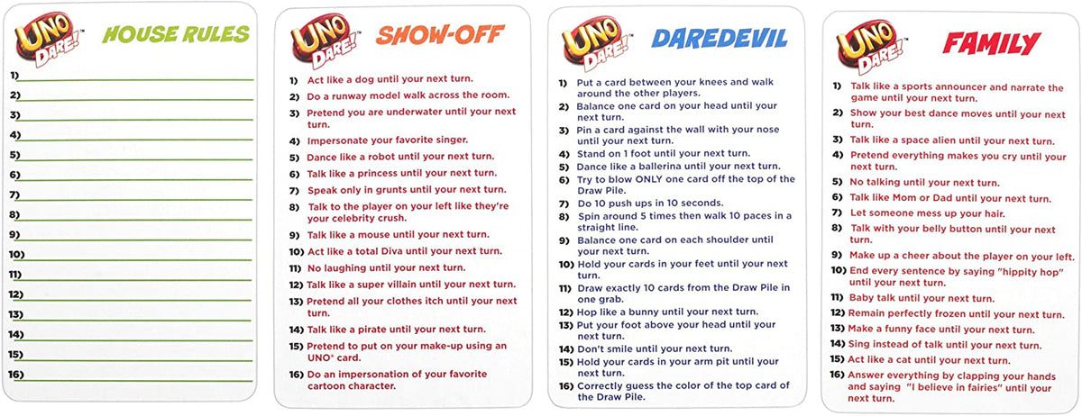 Mnm Box Deals | Uno Dare Family Fun Card Game Uno Dare Family Fun Card Game - Image 5