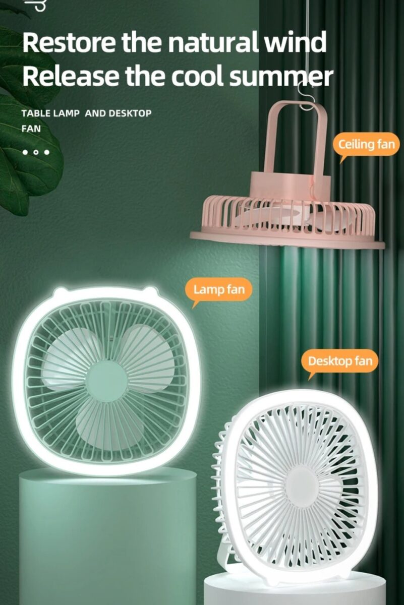 Mnm Box Deals | Portable Table Lamp And Desktop Fan Portable Table Lamp And Desktop Fan - Image 2