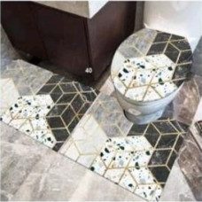 3 Piece Non Slip Bathroom Set Mats