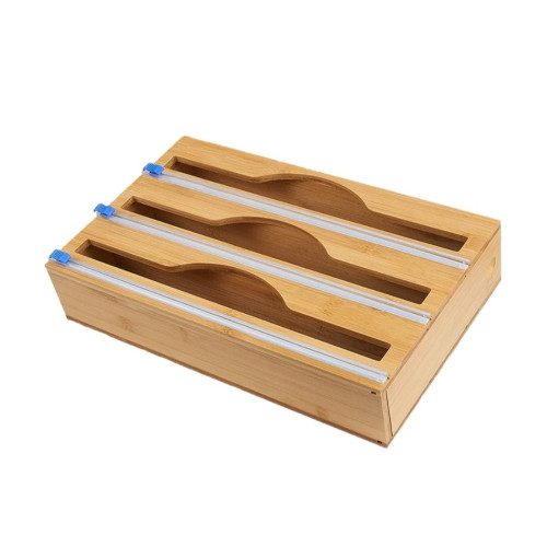 3 in 1 Bamboo Food Wrap Dispenser