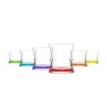 MnM Box Deals | LAV 6 Piece 300ml Coral Coloured Based Whiskey Glass