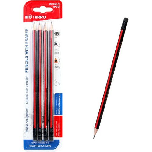 Mnm Box Deals | Motarro 4 Piece Hb Pencil With Erasers Motarro 4 Piece HB Pencil with Erasers