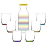 MnM Box Deals | LAV 7 Piece Rainbow Water Glass Set