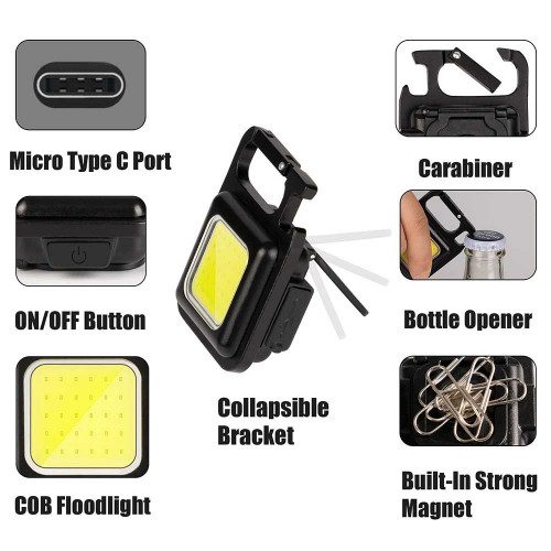 Mnm Box Deals | Cob Rechargeable Key-Chain Light COB Rechargeable Key-chain Light - Image 2