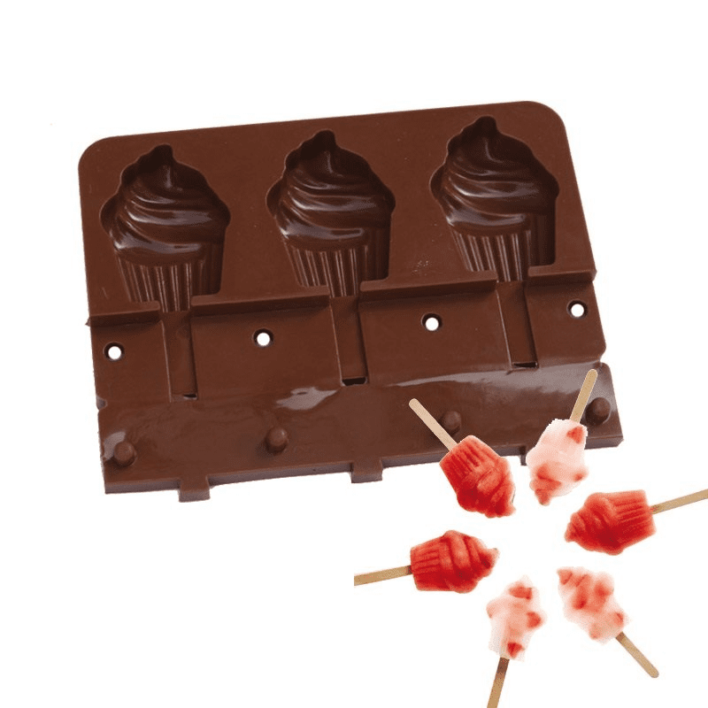 Mnm Box Deals | 3 Cavity Silicone Ice Cream Shaped Cupcake 3 Cavity Silicone Ice Cream Shaped Cupcake - Image 2