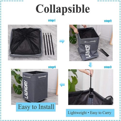 Mnm Box Deals | Laundry Basket With Wheels Laundry Basket with Wheels - Image 3