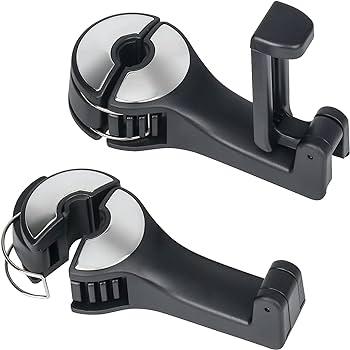 2 Piece Car Headrest Hook & Phone Holder