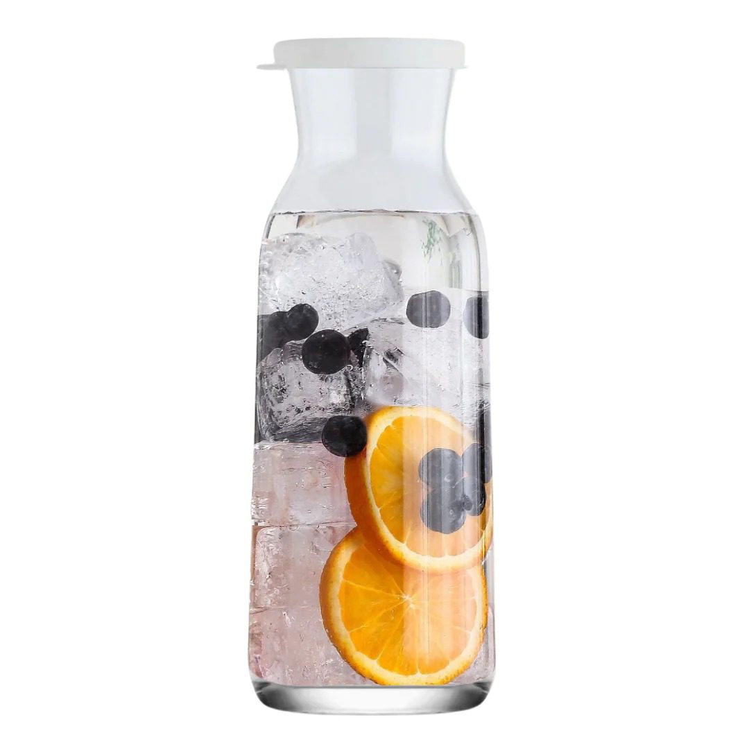 LAV Glass Carafe Water Bottle w/Silicone Lid