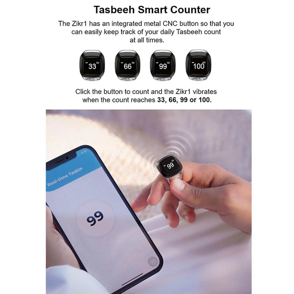 Mnm Box Deals | Iqibla Smart Zikr Ring Tasbee 20Mm Iqibla Smart Zikr Ring Tasbee 20mm - Image 6