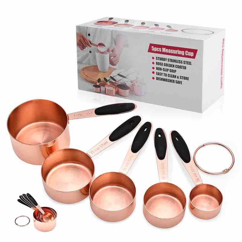Mnm Box Deals | 5 Piece Rose Gold Measuring Cup Set 5 Piece Rose Gold Measuring Cup Set - Image 3