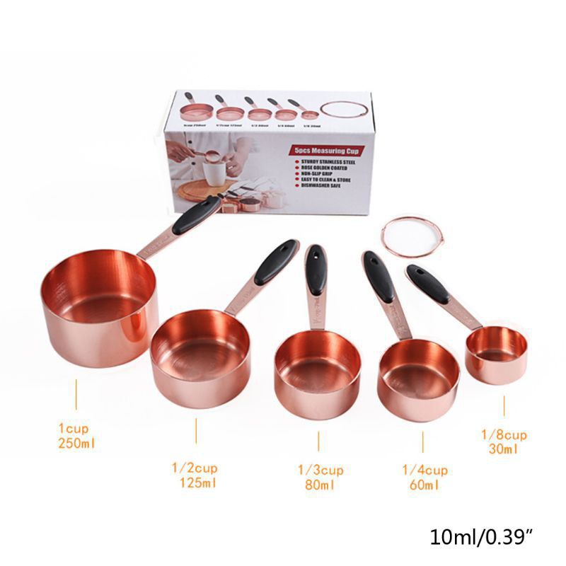 Mnm Box Deals | 5 Piece Rose Gold Measuring Cup Set 5 Piece Rose Gold Measuring Cup Set - Image 4