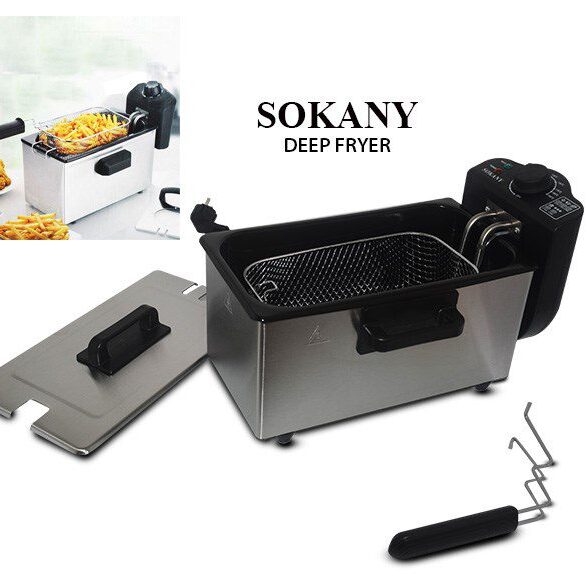 Mnm Box Deals | Sokany Deep Fryer 3.0Lt 2000W Sokany Deep Fryer 3.0Lt 2000W