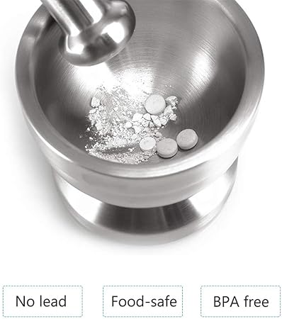 Mnm Box Deals | Stainless Steel Mortar And Pestle Stamper Stainless Steel Mortar and Pestle Stamper - Image 6