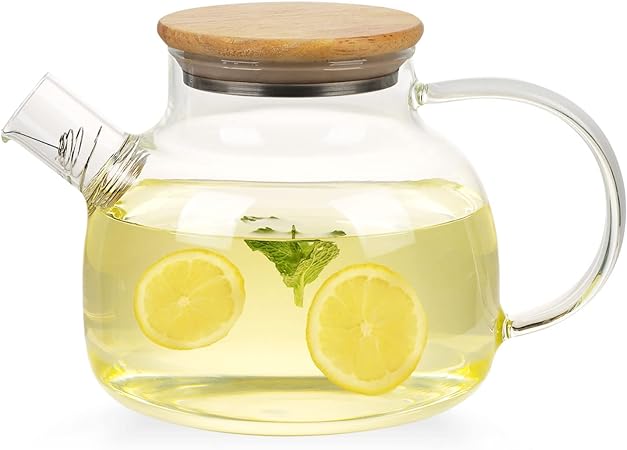Mnm Box Deals | Borosilicate Glass Tea Pot With Bamboo Lid Borosilicate Glass Tea Pot with Bamboo Lid - Image 6