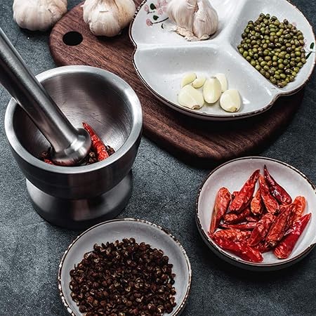 Mnm Box Deals | Stainless Steel Mortar And Pestle Stamper Stainless Steel Mortar and Pestle Stamper - Image 5