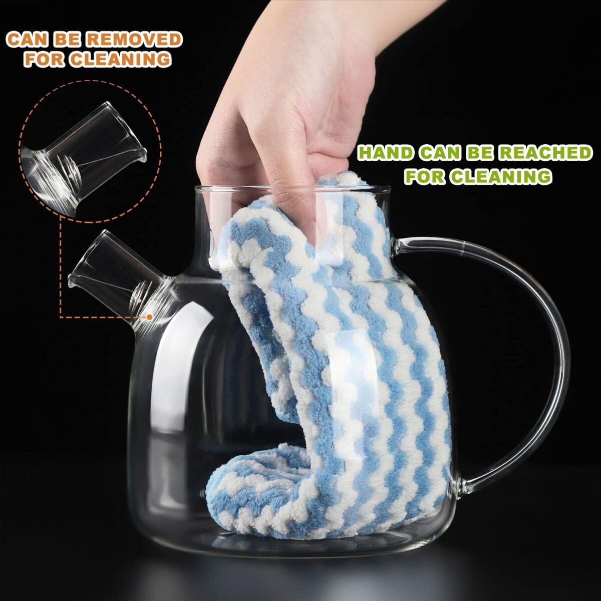 Mnm Box Deals | Borosilicate Glass Tea Pot With Bamboo Lid Borosilicate Glass Tea Pot with Bamboo Lid - Image 4