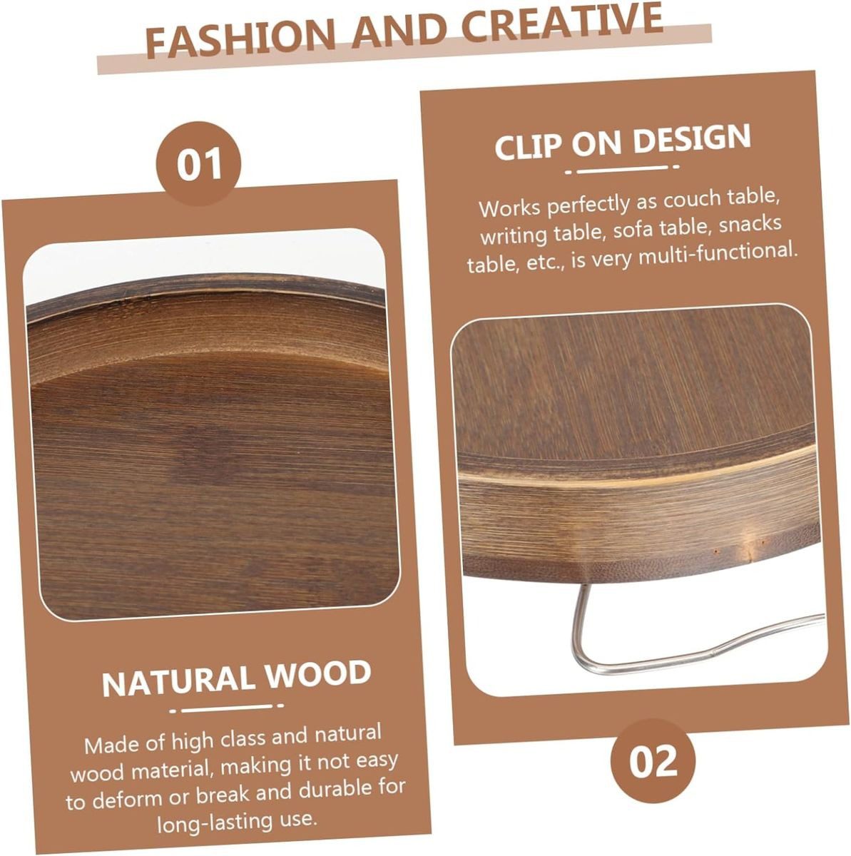 Mnm Box Deals | Wooden Clip-On Sofa Armrest Tray Table Wooden Clip-On Sofa Armrest Tray Table - Image 5