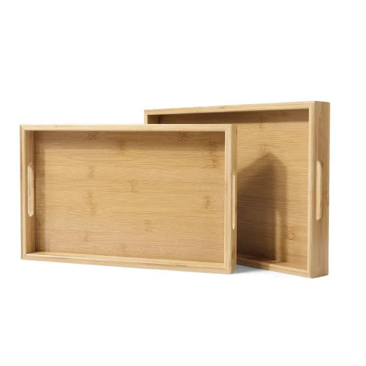 2 Piece Mini Bamboo Serving Tray