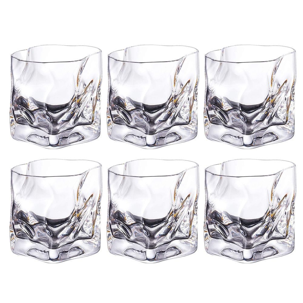 6 Piece Wavy Whisky Glasses