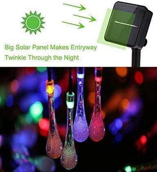 Mnm Box Deals | 5Mt Multicolor Raindrop Solar Fairy Lights 5MT Multicolor Raindrop Solar Fairy Lights - Image 4