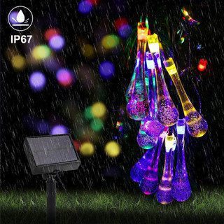 Mnm Box Deals | 5Mt Multicolor Raindrop Solar Fairy Lights 5MT Multicolor Raindrop Solar Fairy Lights - Image 2