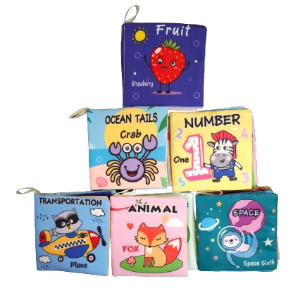 6 Piece Baby Educational Soft Cloth Book