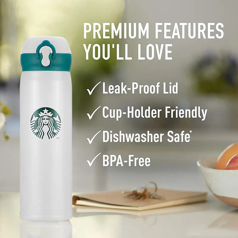 Mnm Box Deals | Starbucks Thermos Flask Cup White &Amp; Green Starbucks Thermos Flask Cup White & Green - Image 3