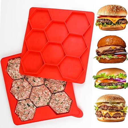 8 in 1 Silicone Burger Patty Mold