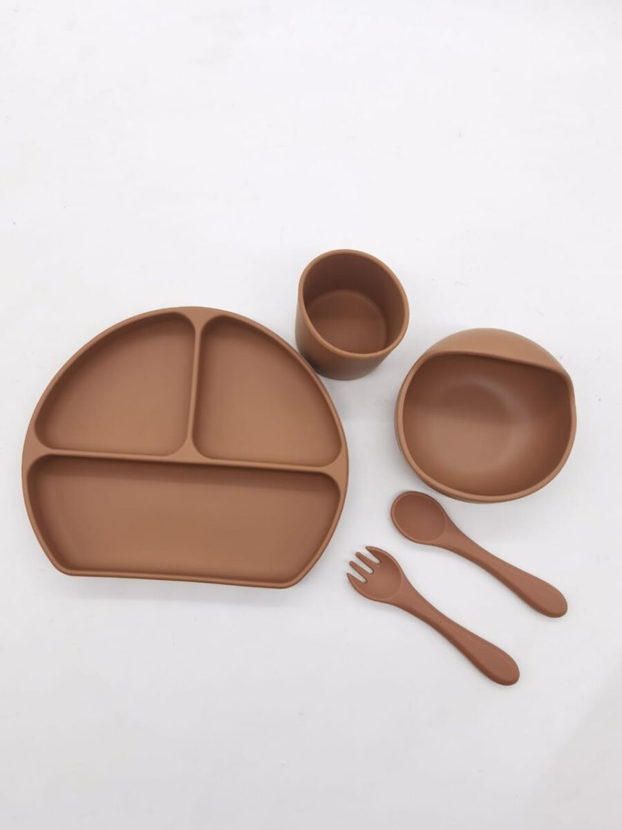 5 Piece Silicone Kids Feeding Set