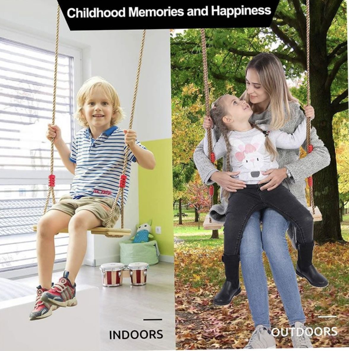 Mnm Box Deals | Wooden Swing Seat With Adjustable Rope Wooden Swing Seat with Adjustable Rope - Image 8