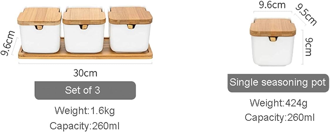 Mnm Box Deals | Ceramic Spice Rack With Bamboo Lids Ceramic Spice Rack with Bamboo Lids - Image 9