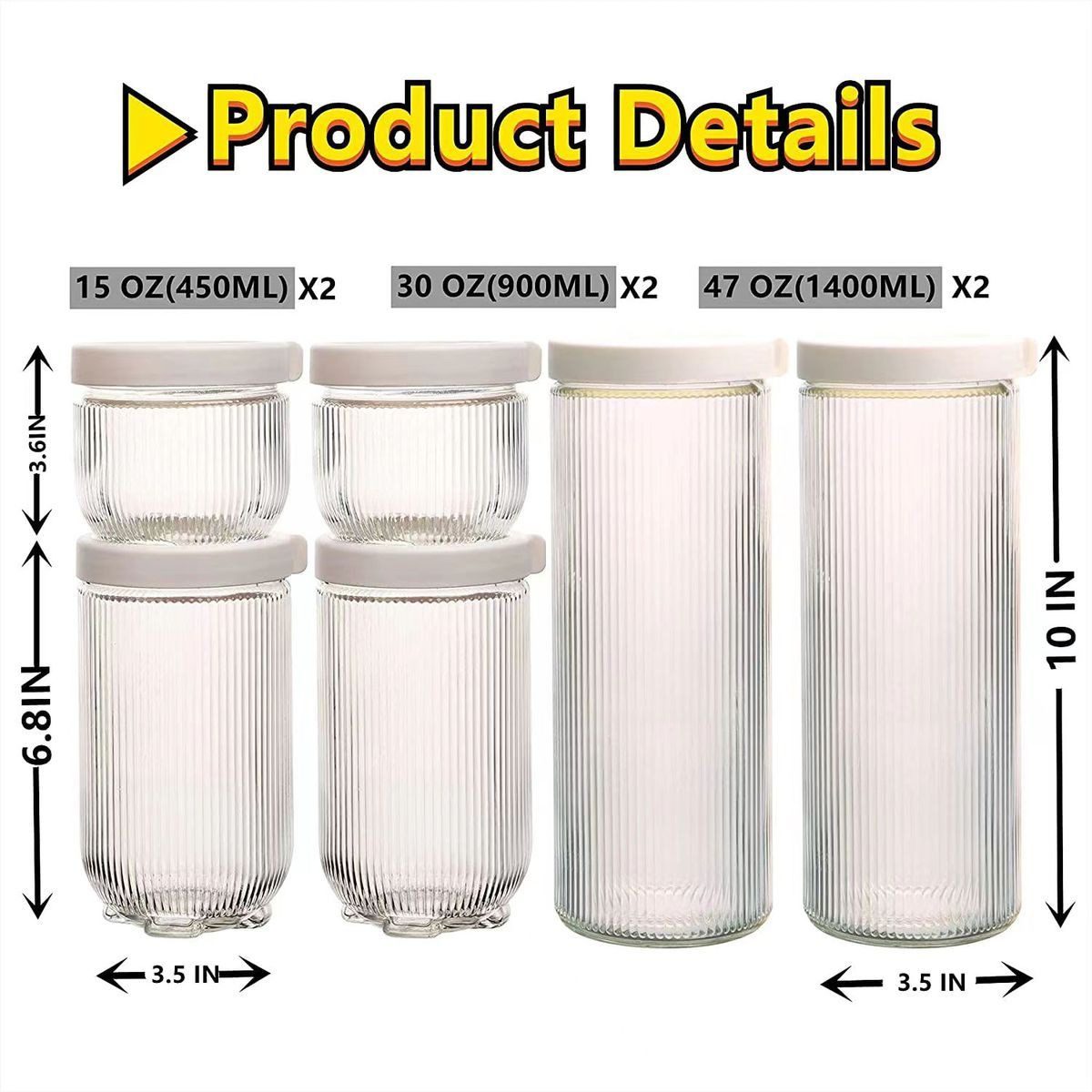 Mnm Box Deals | 6 Piece Bailock Airtight Storage Jars 6 Piece Bailock Airtight Storage Jars - Image 5