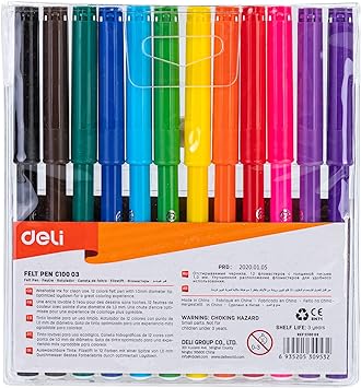 Mnm Box Deals | Deli Colorun 12 Felt Pens Bright Colors Deli Colorun 12 Felt Pens Bright Colors - Image 4