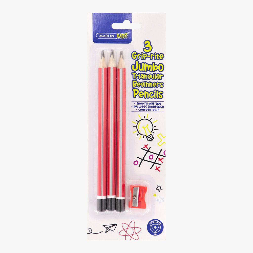 Mnm Box Deals | Marlin 3 Grip-Rite Jumbo Pencils &Amp; Sharpener Marlin 3 Grip-Rite Jumbo Pencils & Sharpener