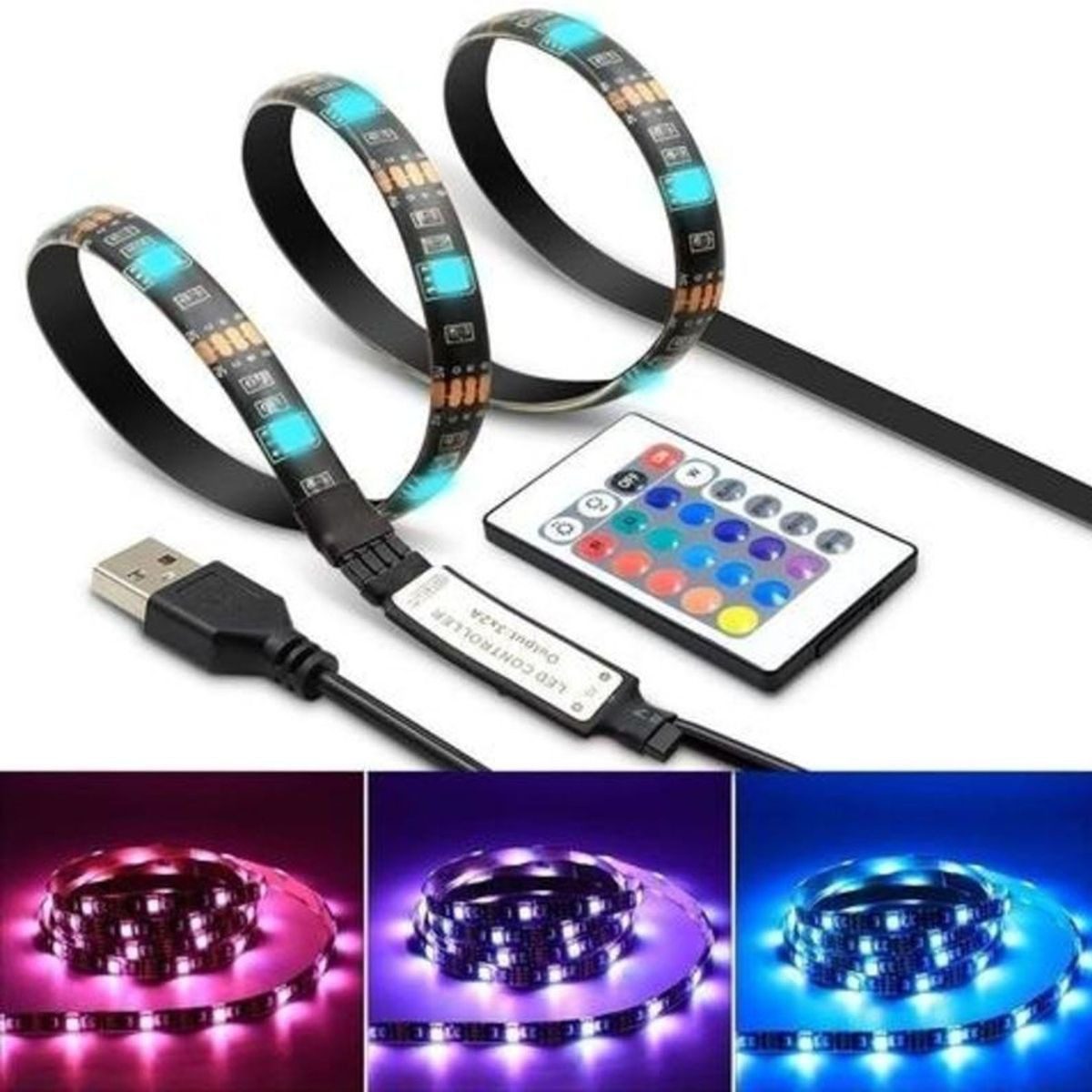 Mnm Box Deals | Usb Tv Led Strip Lights With Remote USB TV LED Strip Lights with Remote - Image 3