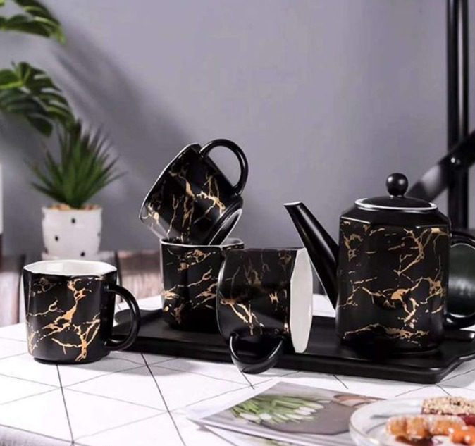 Mnm Box Deals | Waterware Ceramic Marble Tea Set Waterware Ceramic Marble Tea Set - Image 3