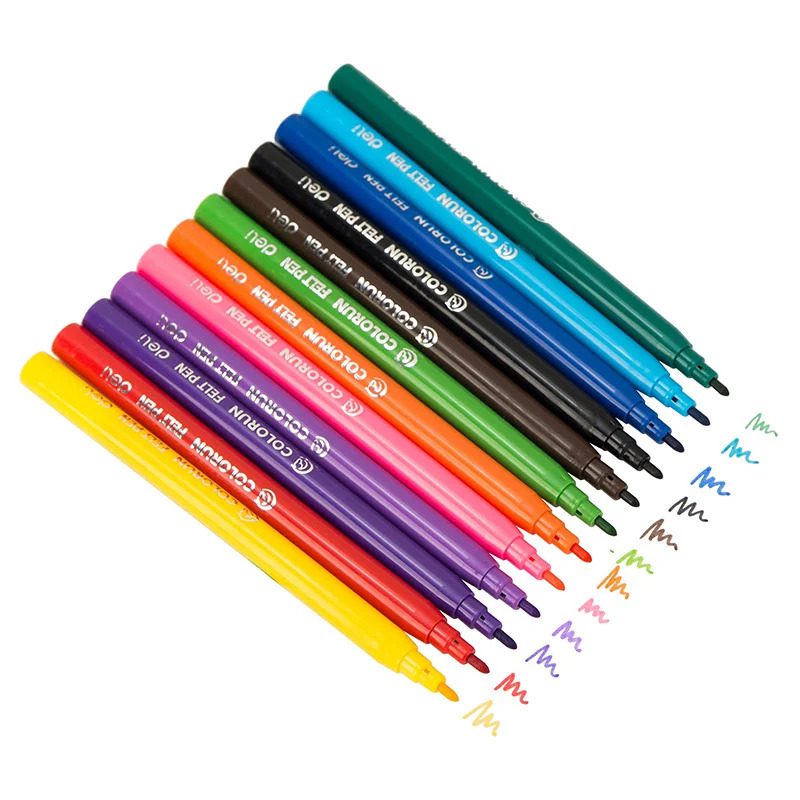 Mnm Box Deals | Deli Colorun 12 Felt Pens Bright Colors Deli Colorun 12 Felt Pens Bright Colors - Image 3