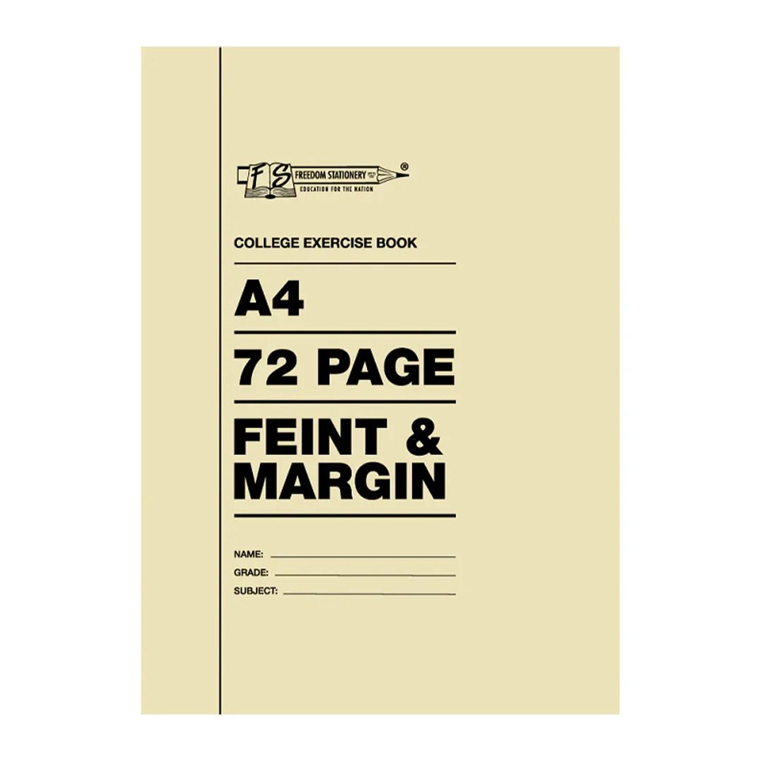 Freedom Stationary A4-72 Pages Feint and Margin
