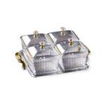 MnM Box Deals | Acrylic Snack Storage Box with Tray 4 Division