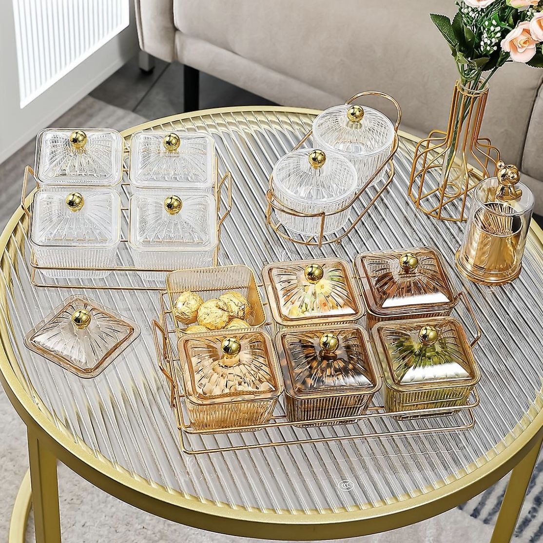 Mnm Box Deals | Acrylic Snack Storage Box With Tray 6 Division Acrylic Snack Storage Box with Tray 6 Division - Image 5