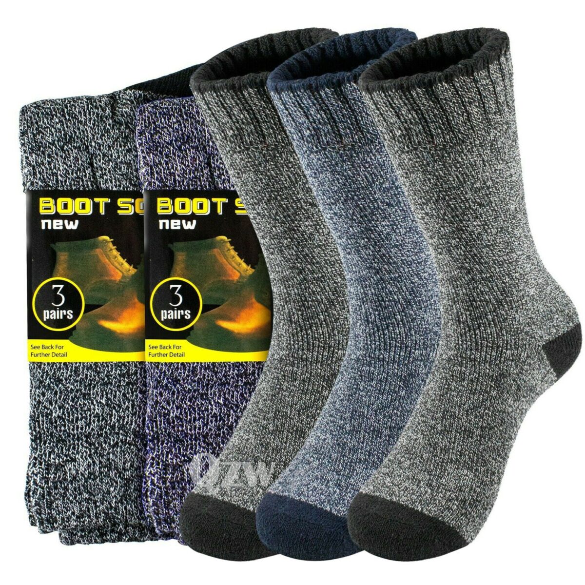 3 Pairs of Warm Boots Socks