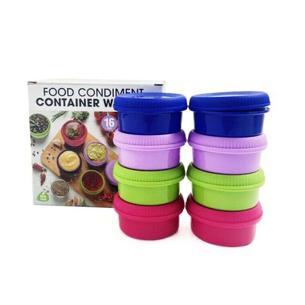 8 Piece Colorful Condiment Bowls with Lid
