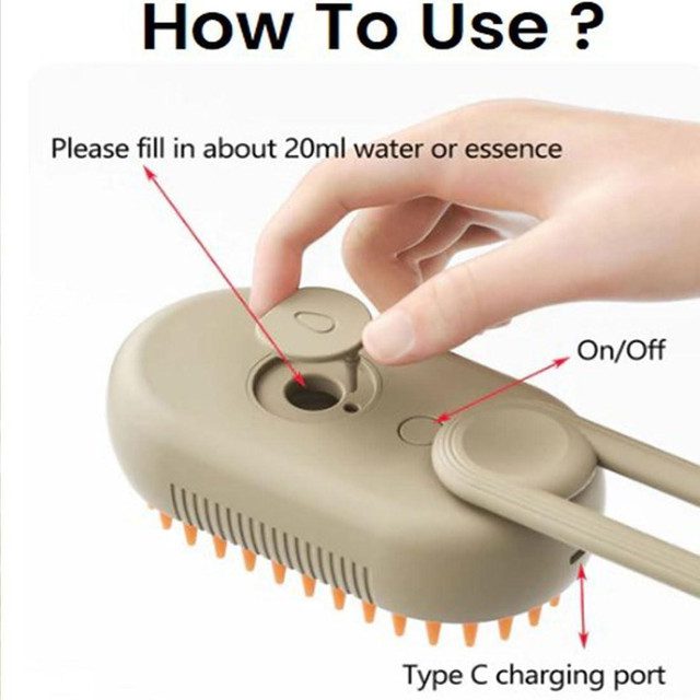 Mnm Box Deals | Pet Electric Spray Massage Brush Pet Electric Spray Massage Brush - Image 3