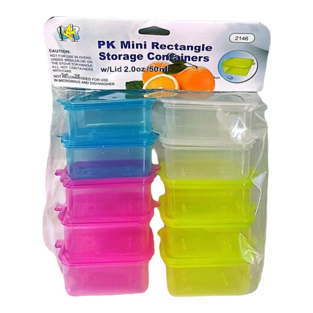 10 Piece Mini Rectangle Storage Container