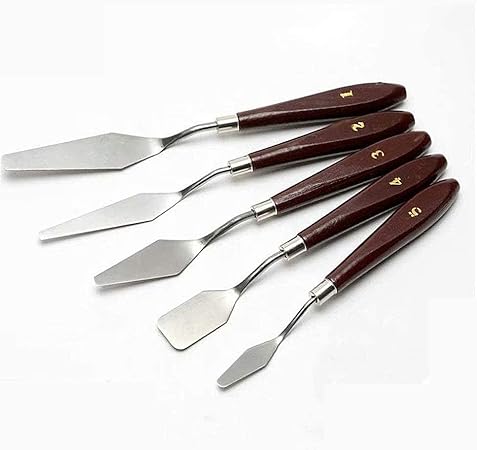 5 Piece Artist Palette Painting Knives Set