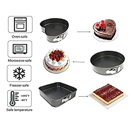 Mnm Box Deals | 3 Piece Non-Stick Springform Baking Pans 3 Piece Non-Stick Springform Baking Pans - Image 5