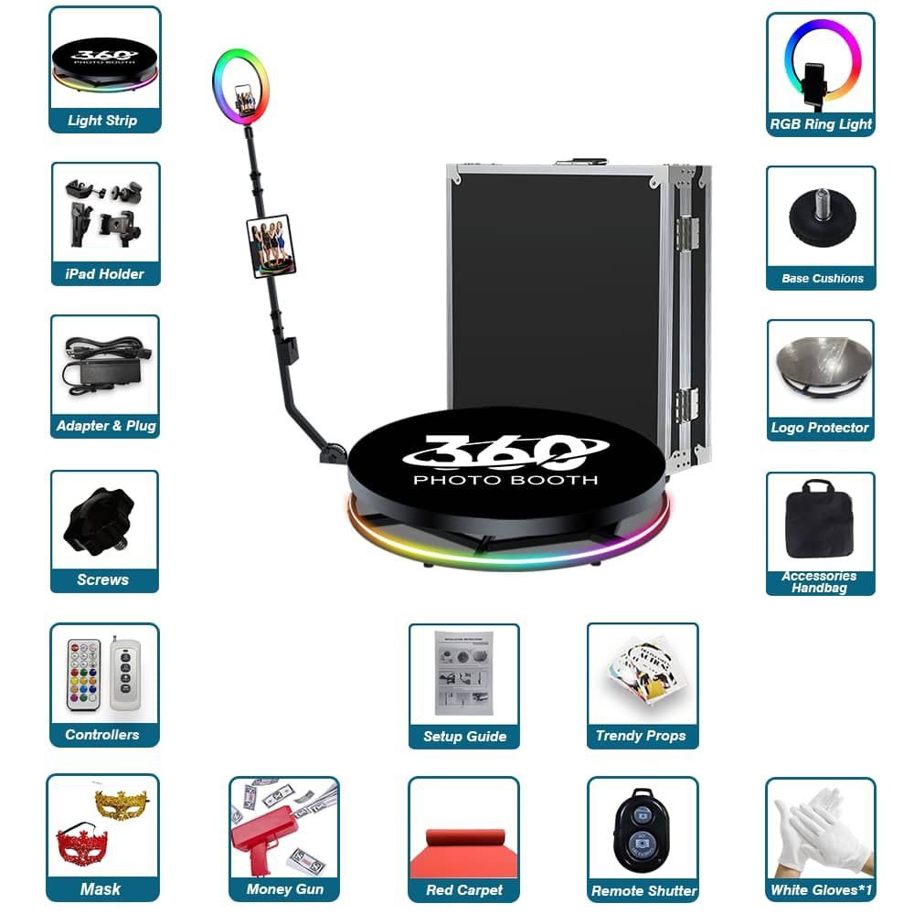 Mnm Box Deals | 360 Selfie Photo Booth With Ring Light 360 Selfie Photo Booth with Ring Light - Image 4